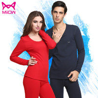 猫人保暖内衣女加厚加绒情侣中厚秋衣秋裤 男