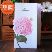 【宠儿】韩国创意高档商务祝福贺卡 三折浮雕花朵三八女人节礼物
