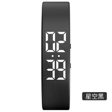 运动时尚led手环表充电手镯情侣智能手表计步测温学生电子果冻表