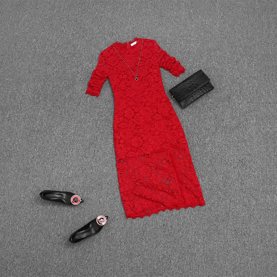 魅力与幻想欧洲站2016春装新款气质圆领修身