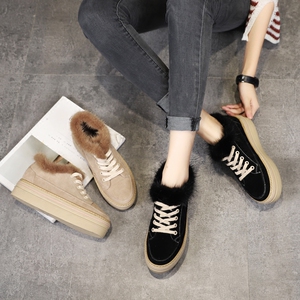 2017秋冬季新款水貂毛女鞋