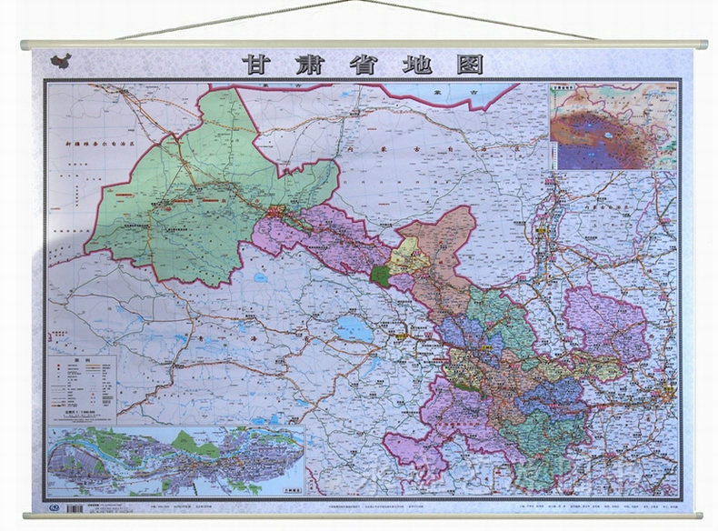 2015版甘肃省地图 尺寸 1.05*0.