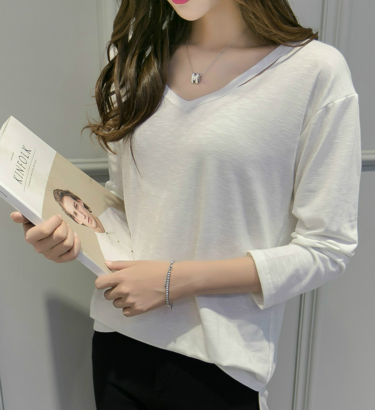 正品[女士蝙蝠衫韩版秋装]女士蝙蝠衫韩版长袖