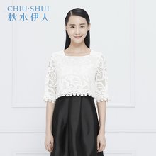精美蕾丝拼接连衣裙 2016夏装 女装 秋水伊人专柜新品