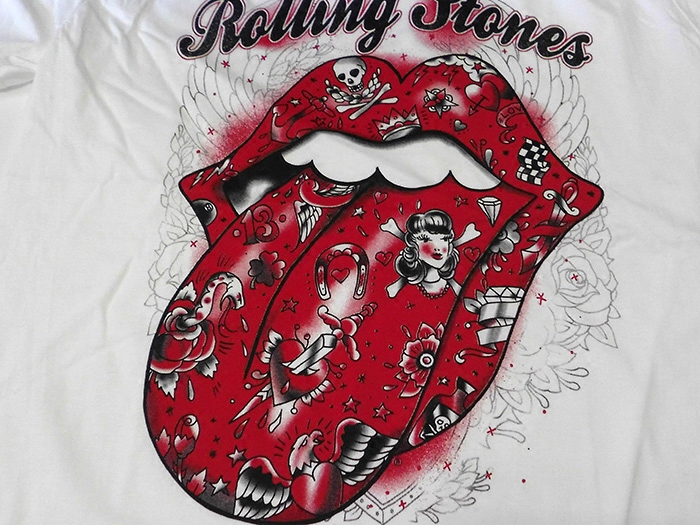 rolling stones tattoo flash滚石乐队大舌头英国入口正品官方t恤
