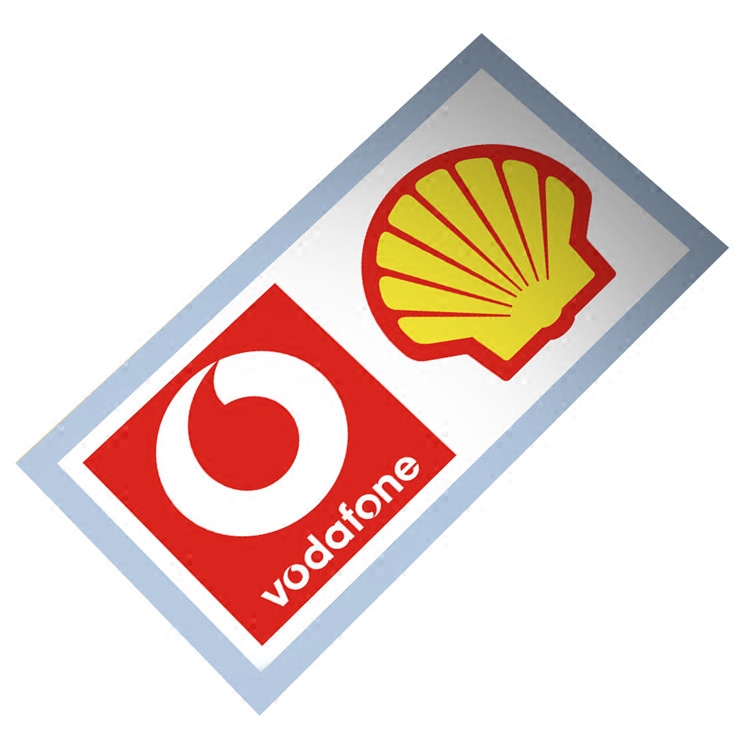 适用shell vodafone decal 壳牌润滑油沃达丰电子车贴纸车贴花