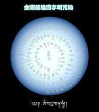 百字明咒轮 相纸双面塑封 佛像画像结缘佛菩萨画像