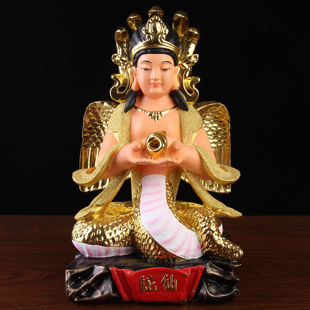 包邮 蛇身 蛇仙像 蛇仙爷 神像 金身 树脂佛像 摆件 12英寸