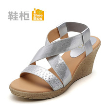 1115303244 舒适坡跟套脚女凉鞋 柜正品 达芙妮旗下鞋