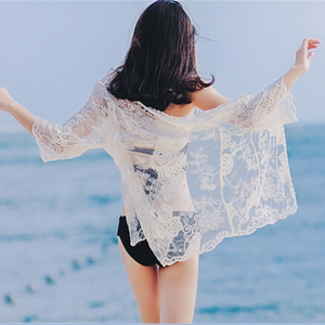 度假风蕾丝网纱外搭