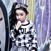 现货韩国首尔进口童装代购2014男女儿童秋装新款格纹翻领长袖衬衫