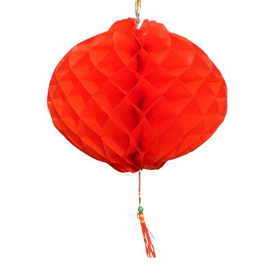 喜庆灯笼 新年春节元宵花街节日手工塑料大红灯笼 蜂窝胶球小灯笼