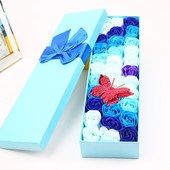 女人节礼物33朵方盒玫瑰香皂花礼盒 结婚回礼创意节庆用品送情侣