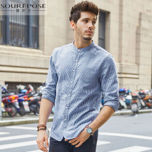 男士竖条纹衬衫