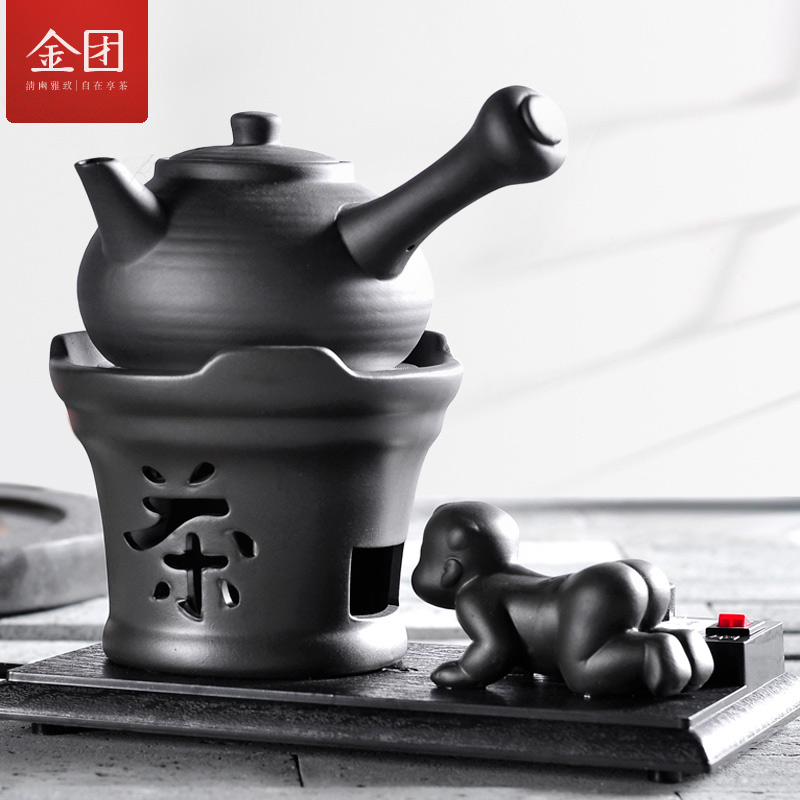 金团 功夫茶具茶炉 紫砂茶壶陶然炉煮茶壶茶炉烧水壶加热炉风炉