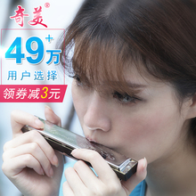 奇美口琴24孔复音c调口琴初学者入门教学练习学生儿童成人乐器