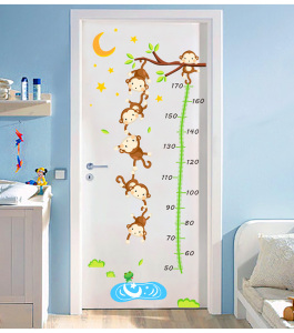 猴子捞月儿童量身高贴纸