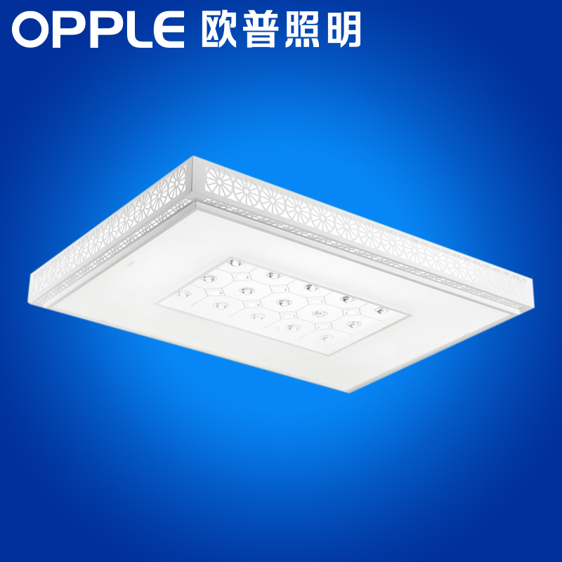 欧普照明客厅灯长方形大气led调光调色吸顶灯现代简约