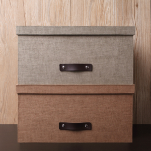 麻布纸质简约收纳盒