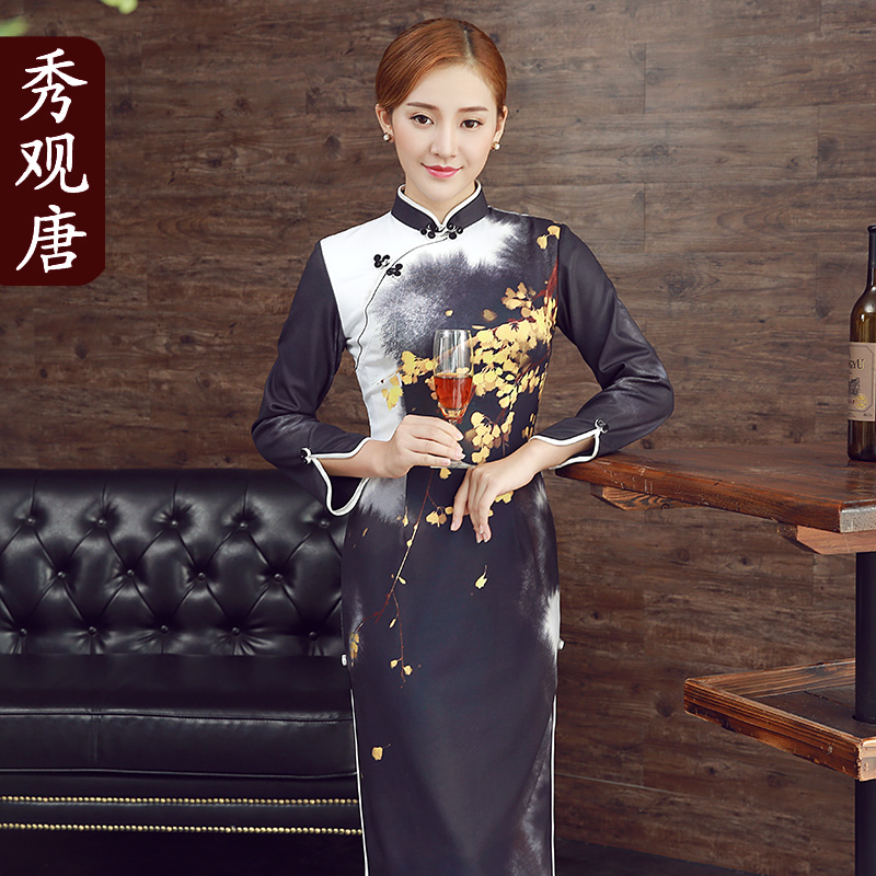 正品[长袖旗袍 时尚]长袖旗袍裙秋装时尚评测 长