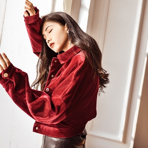 金丝绒韩版潮宽松小外套