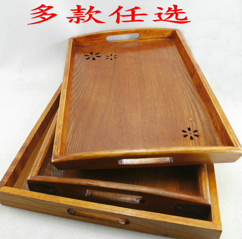 实木托盘茶托盘木盘子长方形木质木制欧式日韩水杯托盘圆茶盘茶具