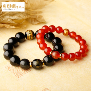 黑曜石本命佛手链