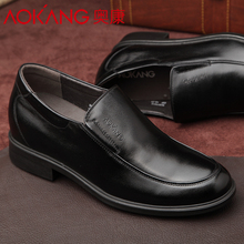 Aokang/奥康内增高皮鞋 头层牛皮商务正装男士增高鞋 新款结婚鞋图片