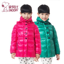 史努比SNOOPY童装儿童羽绒服女童短款2014新款秋冬上衣保暖外套