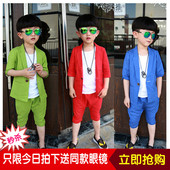 三件套6岁男孩7表演服8演出服 儿童5小西装 4夏季套装 男童3礼服套装
