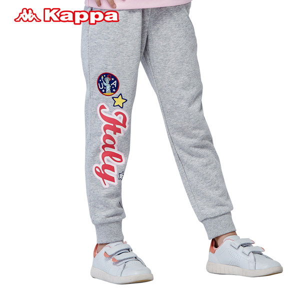 Kappa kids童装 新款女儿童针织长裤运动裤卫裤|K06H2AK60
