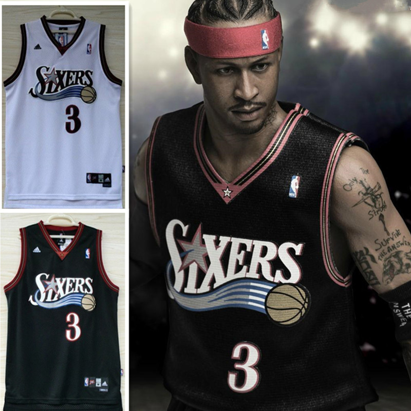 查看淘宝阿伦艾弗森球衣 76人3号allen iverson篮球服 复古sw刺绣背心