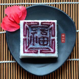 紫霞 紫薯味 余姚梁弄大糕宁波特产传统手工糕点小吃米糕发糕方糕