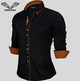 Summer Dress Shirts Men's Slim Business Casual Brand Clothes