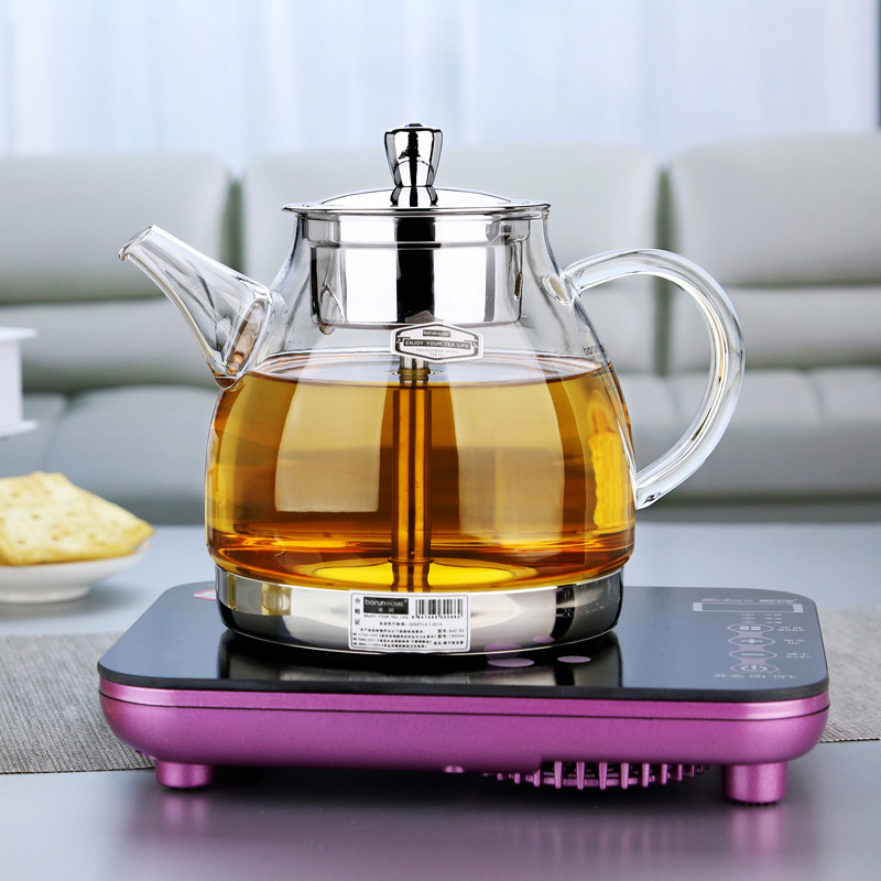 盟集  电磁炉专用玻璃烧水茶壶养生壶电陶炉茶具套装耐热泡茶器