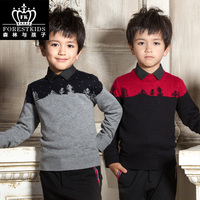 雀宝宝 <em>2015</em>秋装<em>新款</em>童装毛衣 <em>女童</em>爱心<em>图案</em>针