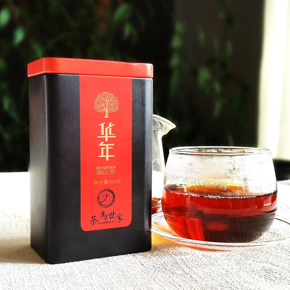 【新品】茶马世家 高端大叶滇红茶 华年滇红 买1送1共200g