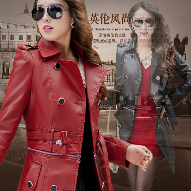 正品[女皮衣长款2016]女皮衣中长款评测 皮衣女