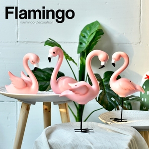 北欧ins火烈鸟装饰摆件