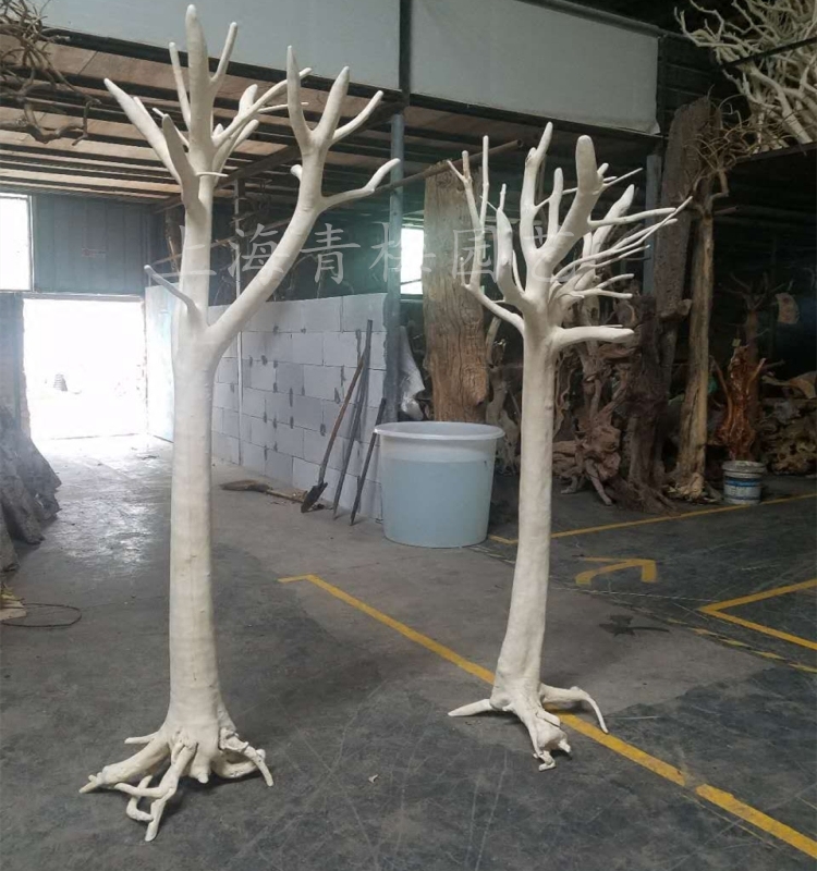 干树枝 干枝艺术枯枝枯木树干天然去皮本色摆件造型衣架 树枝装饰