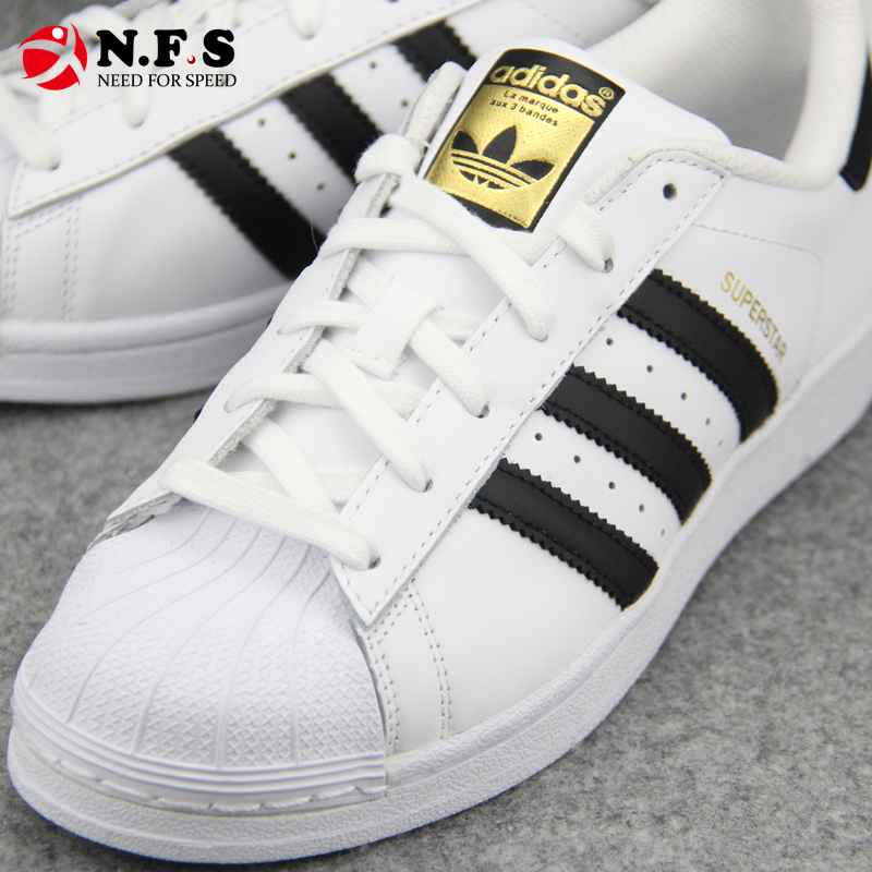 现货adidas三叶草板鞋 贝壳头80s 金属 彩虹镭射 经典