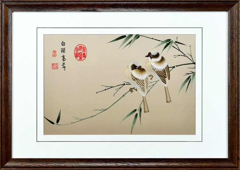 古吴女红 纯手工刺绣画苏绣成品挂画客厅装饰画 宋人花鸟系列