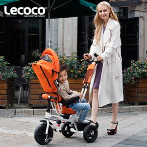 乐卡儿童脚踏车手推车