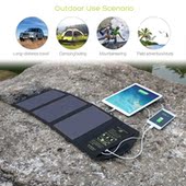 ALLPOWERS户外防水21W太阳能手机充电器双USB手机5V通用移动电源