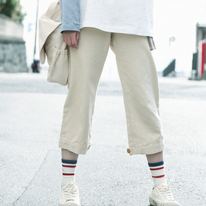 工装感直筒随性腰带可拆八分裤