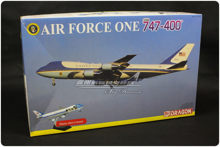 威龙14703 美国空军一号 air force one b747-400 4d半成品1:144