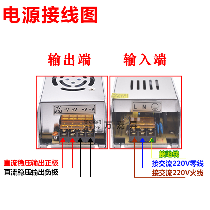 开关电源长条小体积12v 30a 360w柜台led灯带灯箱监控电源变压器
