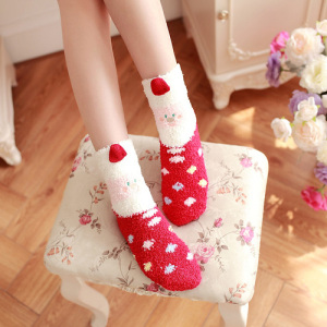 冬季加厚珊瑚绒毛巾袜