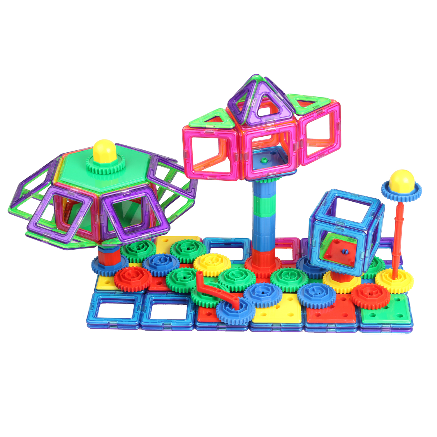 儿童益智玩具 拼装建构百变提拉磁铁 积木磁力