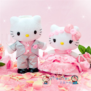 日本代购 hello kitty凯蒂猫公主与丹尼尔豪华婚礼玩偶公仔布娃娃